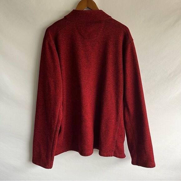 Woolrich Men's Red 1/4 Popover Pullover Fleece Jacket - Picture 6 of 8